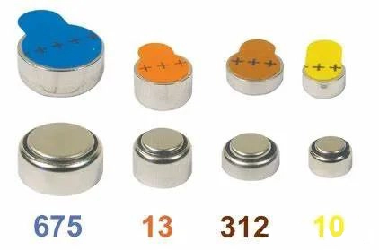 Size of disposable hearing aid battery